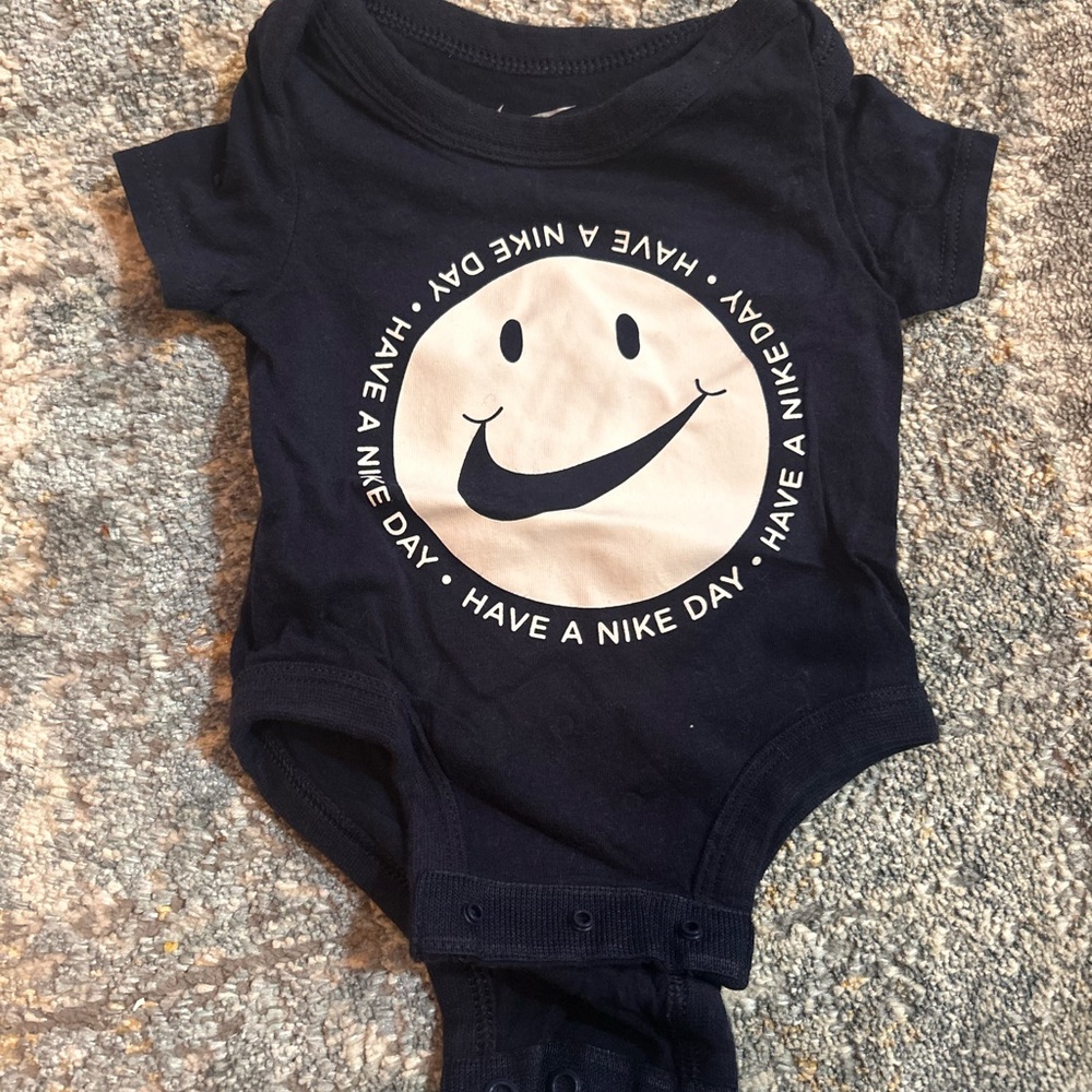 Nike Dark Blue Smiley Kids Bodysuit